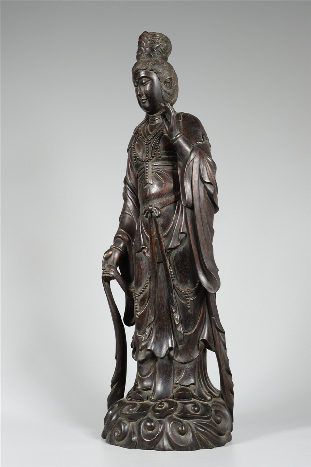 沈香木製立像 伝統的彫刻 約30cm 1009.jpg