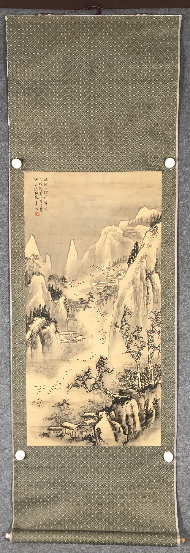 028 李元山水绢本立轴|品得拍—24小时在线拍卖平台