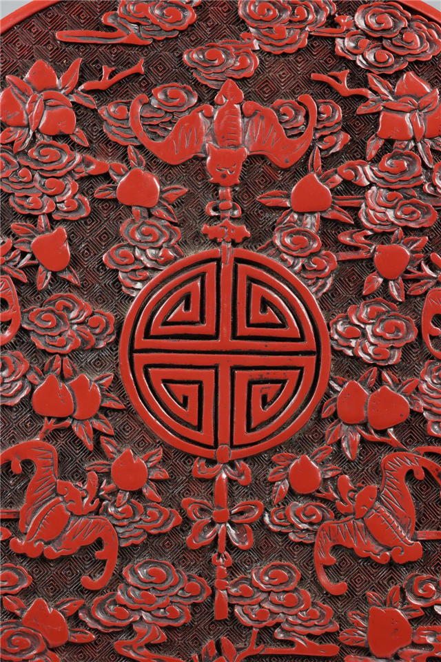 010 大清乾隆年制款剔红漆器五福捧寿盒|品得拍—24小时在线拍卖平台
