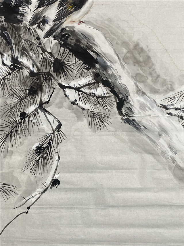 鳥 画賛 紙本掛軸 中国？ 作者不詳 次言？次公筆 023 黄幻吾花鸟纸本镜心|品得拍—24小时在线拍卖平台