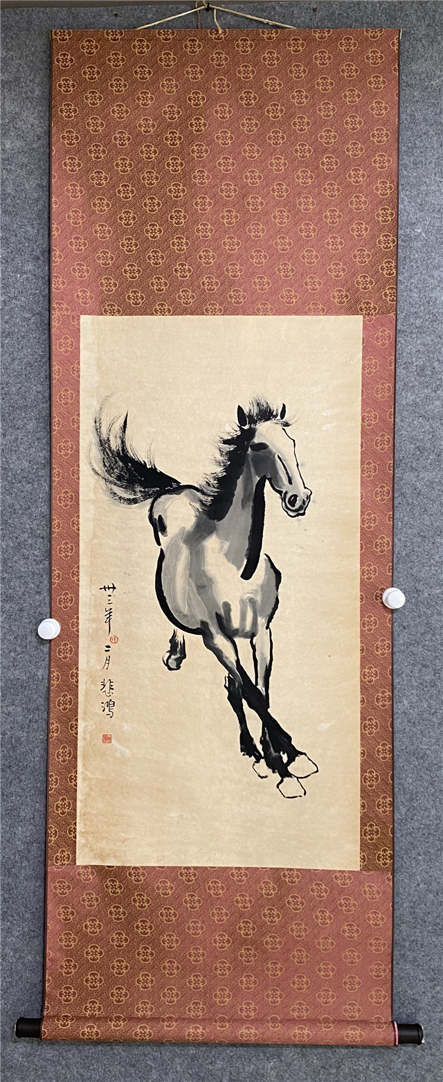 009 徐悲鸿马纸本立轴|品得拍—24小时在线拍卖平台