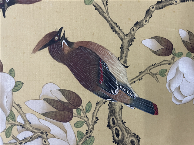 013 谢稚柳花鸟绢本镜片|品得拍—24小时在线拍卖平台