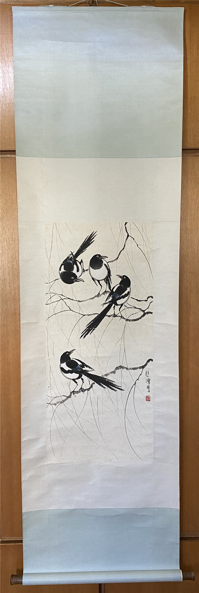 【真作】『徐悲鴻・喜鵲唱春図』肉筆紙本保証 掛け軸 書畫立軸 中國美術68x137cm【s64】 2025年最新Yahoo!オークション -?鴻??????(掛軸)の中古品・新品・未