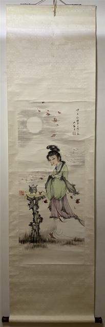 016 白伯桦仕女纸本立轴|品得拍—24小时在线拍卖平台