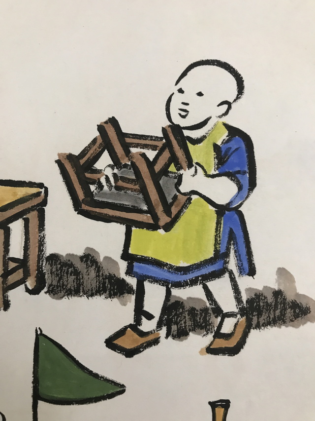 001 丰子恺无条件劳动纸本立轴|品得拍—24小时在线拍卖平台
