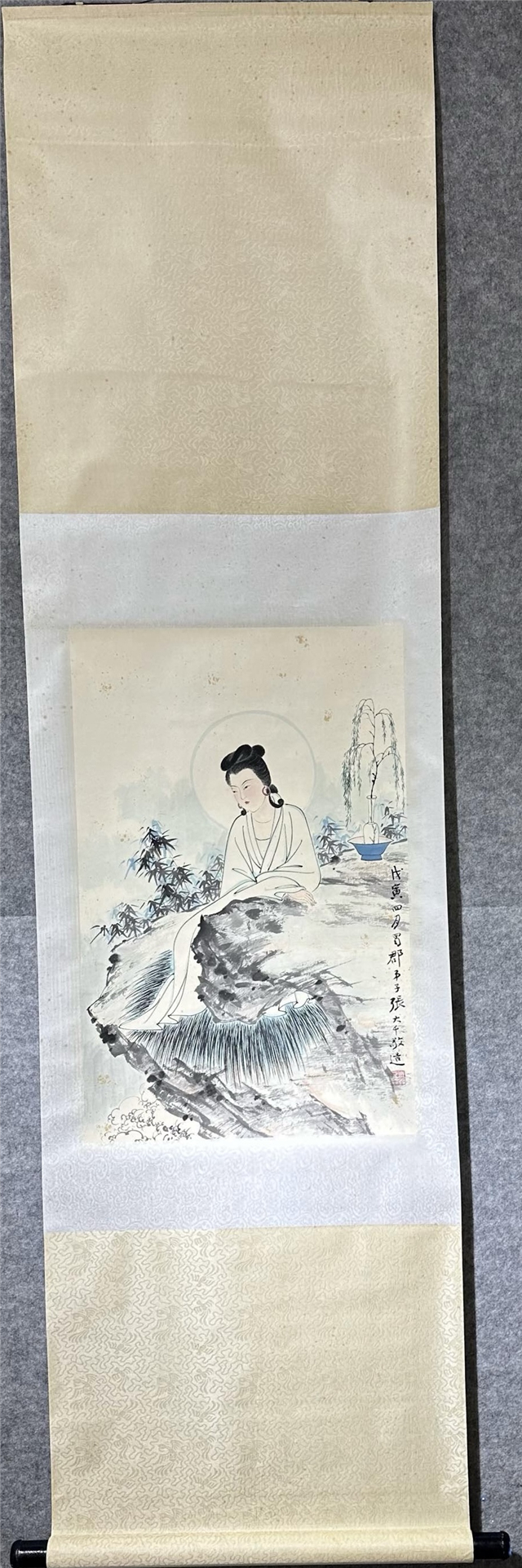 013 张大千人物纸本立轴|品得拍—24小时在线拍卖平台