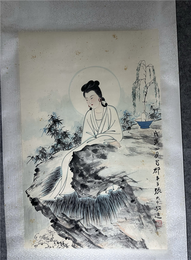 張大千 人物畫 張大千人物畫作品《敦煌舞伎》 Zhang Daqian, (1899 -1983 )