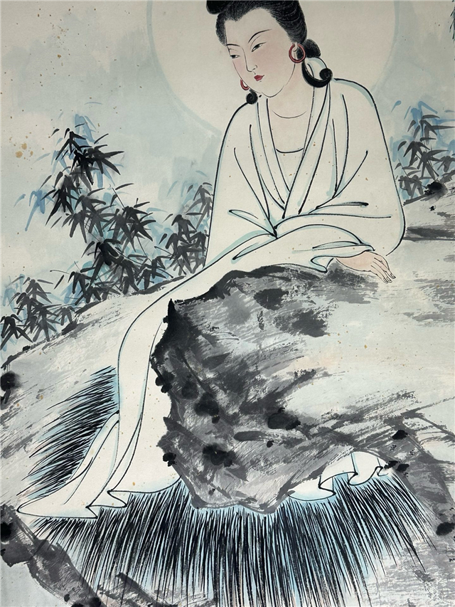 013 张大千人物纸本立轴|品得拍—24小时在线拍卖平台