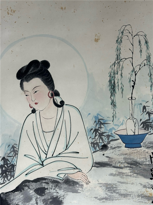 013 张大千人物纸本立轴|品得拍—24小时在线拍卖平台