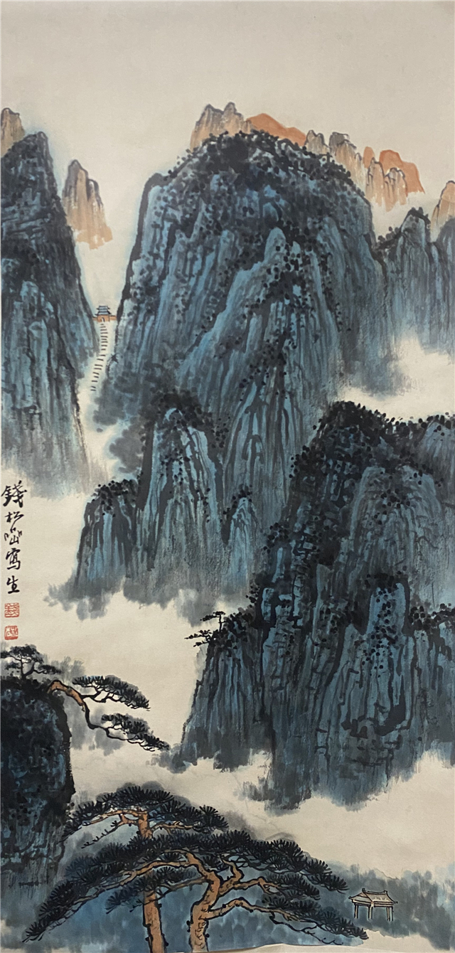 008 钱松嵒山水纸本立轴|品得拍—24小时在线拍卖平台