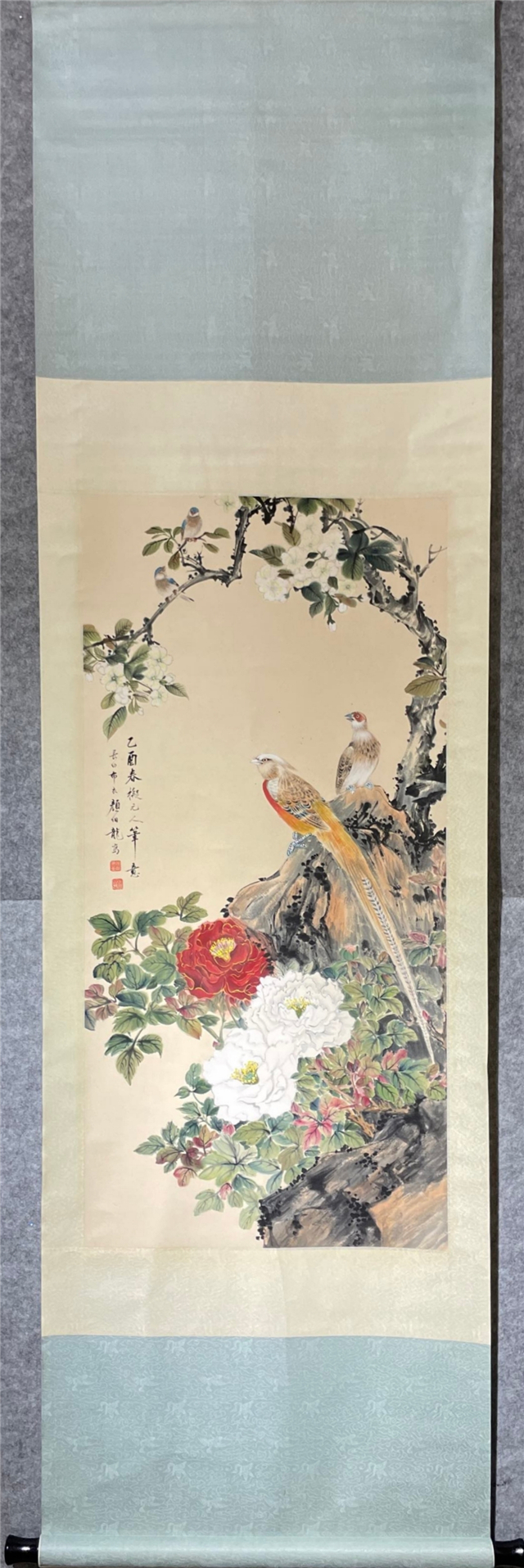 003 颜伯龙花鸟纸本立轴|品得拍—24小时在线拍卖平台