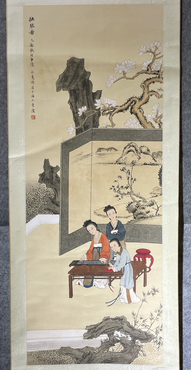 掛け軸 紙本 中国画 掛軸〈陸小曼〉『仕女図 四幅対』（紙本肉筆