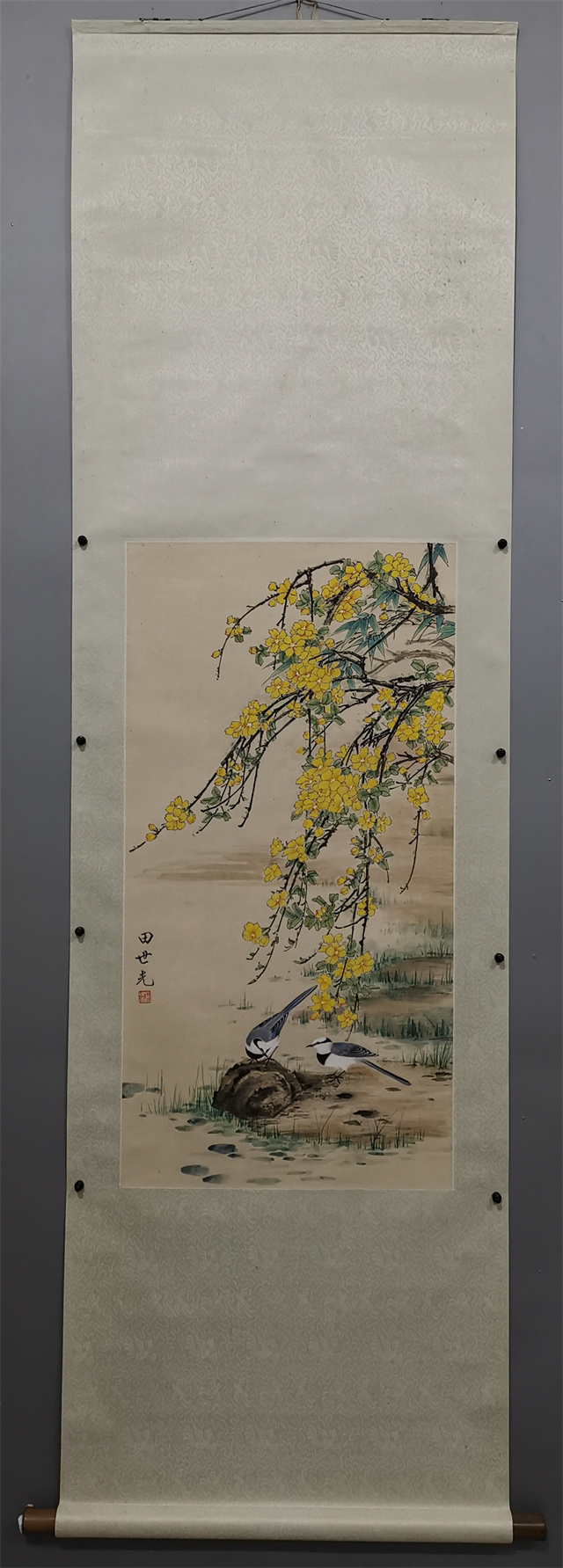 020 田世光工笔花鸟立轴|品得拍—24小时在线拍卖平台