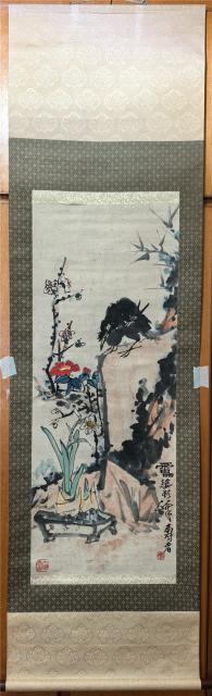 012 潘天寿花鸟纸本立轴|品得拍—24小时在线拍卖平台