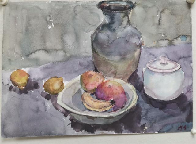 1989年制作 油彩 静物画 静观其变】旧藏油画/水彩画零元拍捡漏专场|品得拍—24小时在线拍卖平台