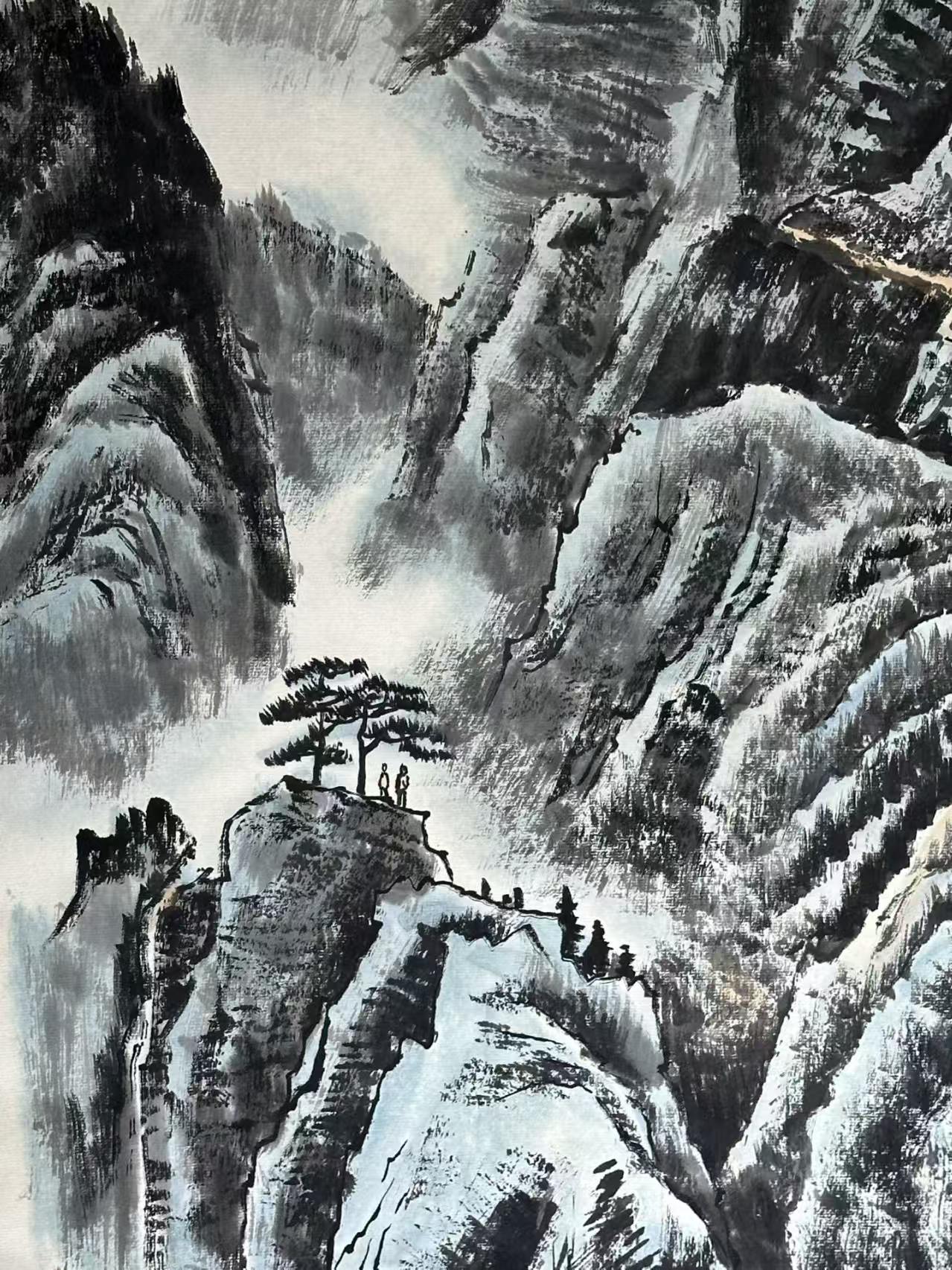 006 李可染山水纸本绫裱立轴|品得拍—24小时在线拍卖平台