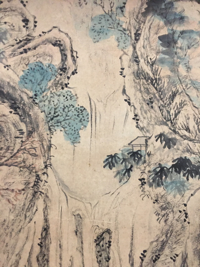 054 石涛苍崖飞瀑纸本立轴|品得拍—24小时在线拍卖平台