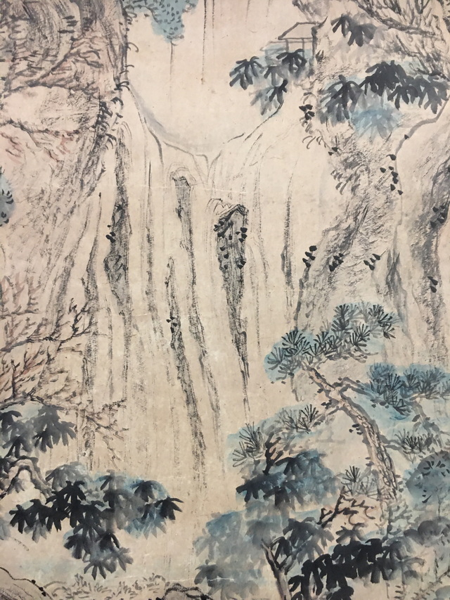 054 石涛苍崖飞瀑纸本立轴|品得拍—24小时在线拍卖平台