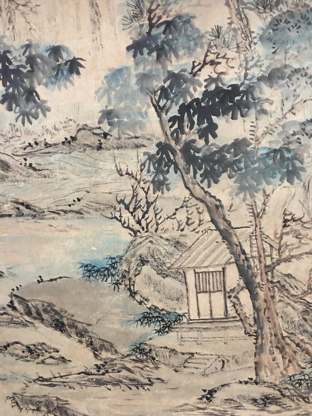 054 石涛苍崖飞瀑纸本立轴|品得拍—24小时在线拍卖平台