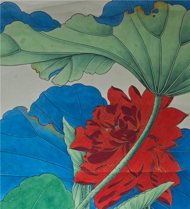 024 张大千荷花图纸本立轴|品得拍—24小时在线拍卖平台