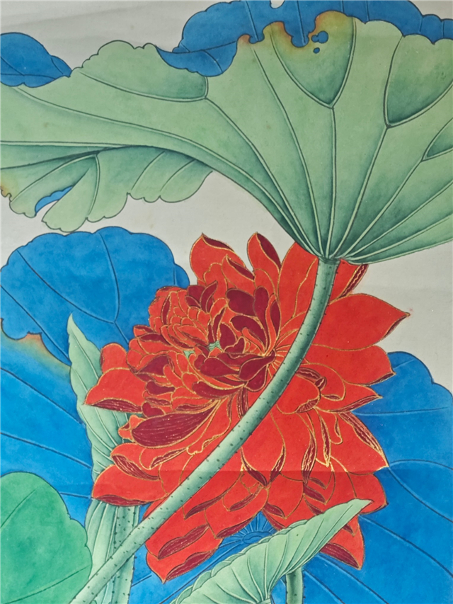 024 张大千荷花图纸本立轴|品得拍—24小时在线拍卖平台