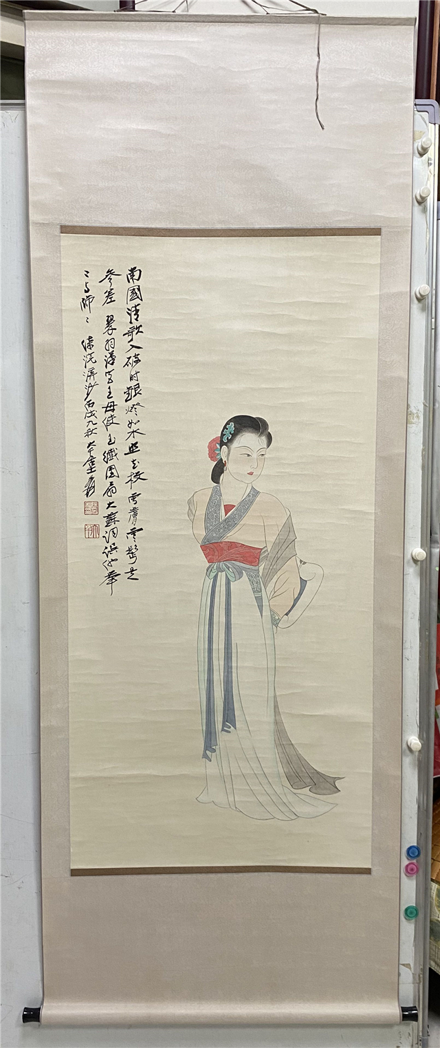 001 张大千人物纸本立轴|品得拍—24小时在线拍卖平台